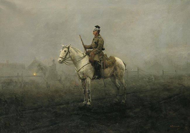 Antoni Piotrowski Lurking in fog oil painting picture